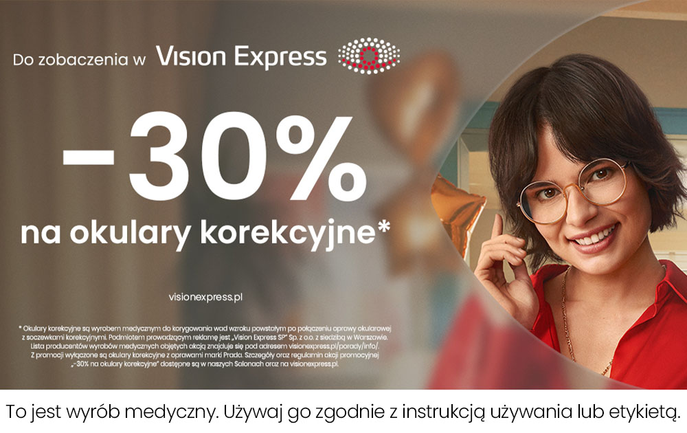W Vision Express 30% zniżki na okulary korekcyjne*!