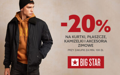 -20% na kurtki, płaszcze, kamizelki, akcesoria zimowe w Big Star